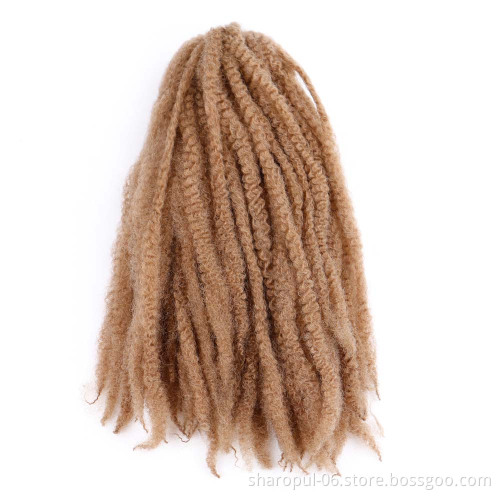 wholesale 18 inch 100gram afro kinky curly twist braiding hair crochet afro kinky marley braiding hair